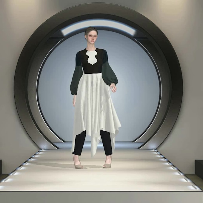 create realistic 3d clothing designs for your fashion brand