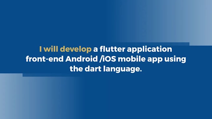Develop a cross platform mobile app using my expertise in flutter ...