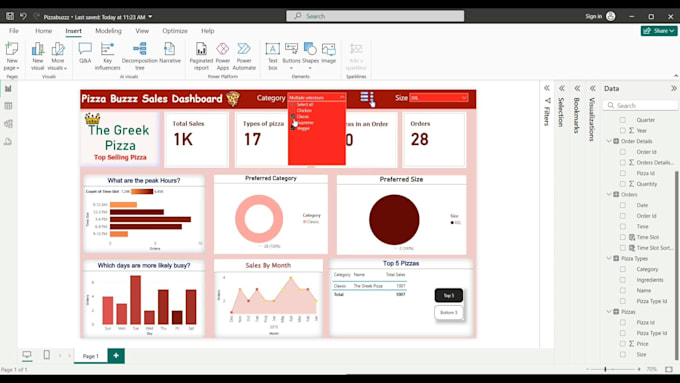 Create interactive power bi dashboard for your business