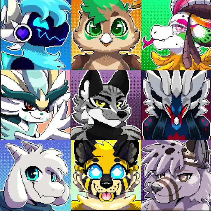 create a custom animated furry pixel art profile picture