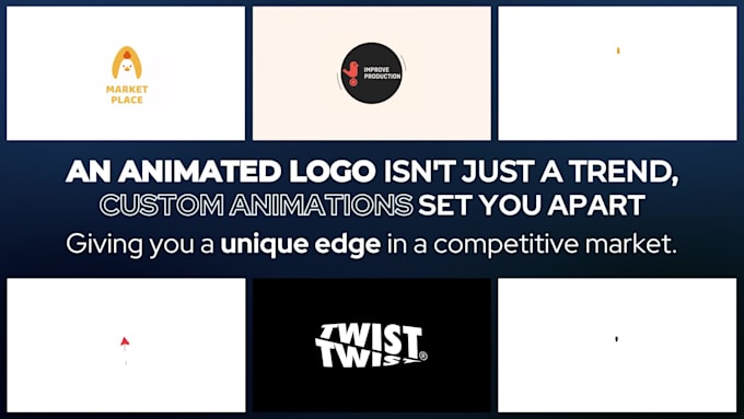 do custom 2d logo animation video, youtube intro and outro