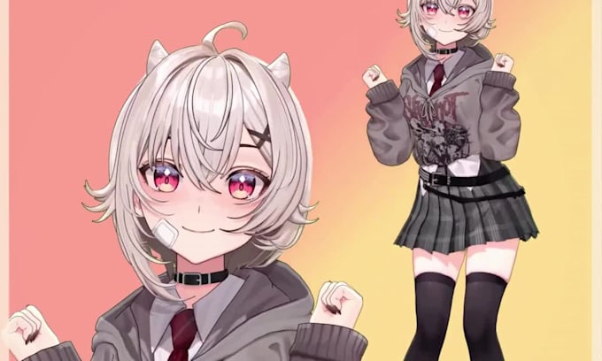 3d vtuber model live2d vtuber rigging custom anime vrchat model vrc avatar vroid