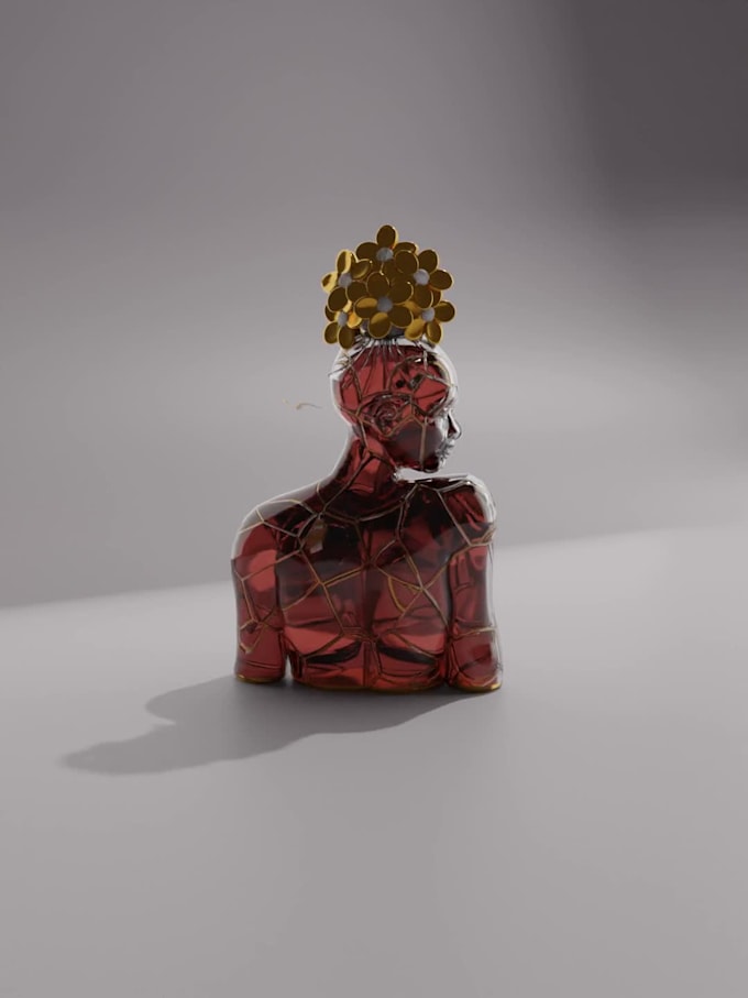 create high quality 3d model of perfume bottles