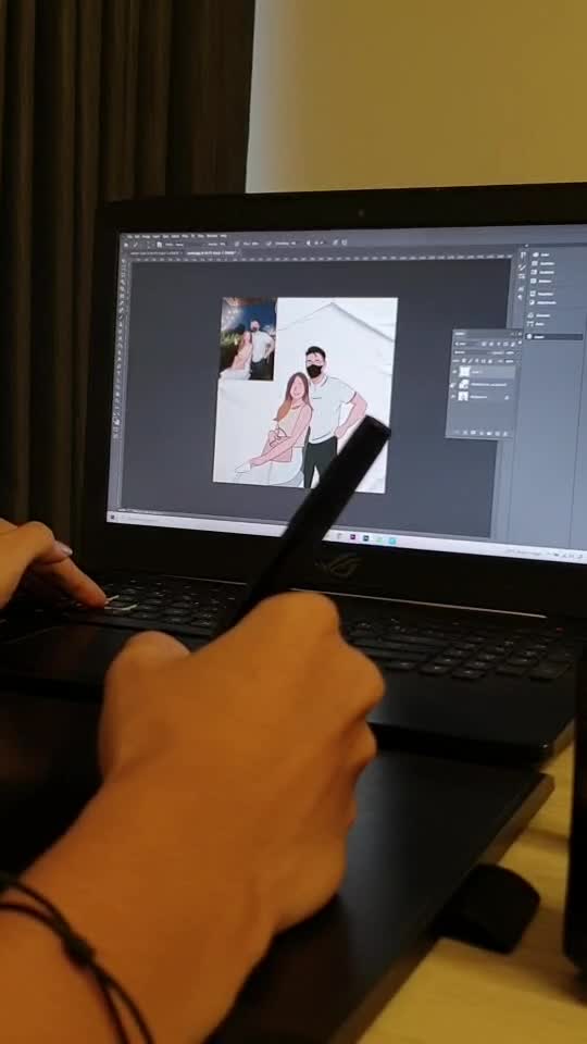 do potrait illustration of your photo