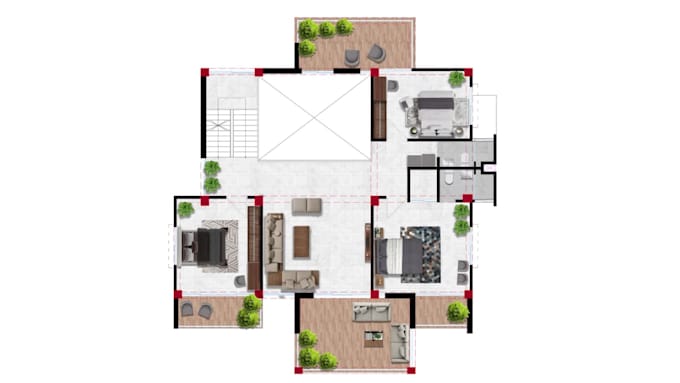 draw autocad 2d floor plan layout and 3d within 24 hours
