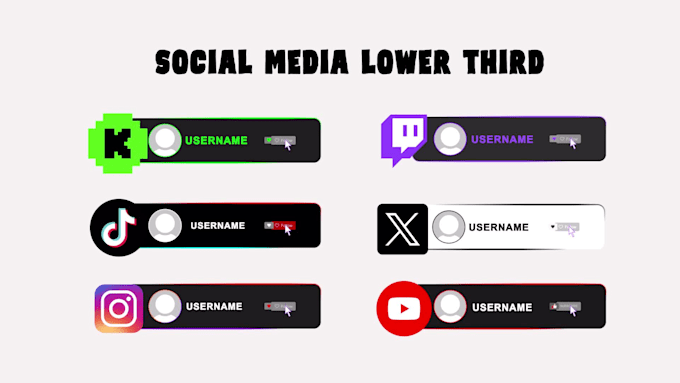 create social media lower third animation