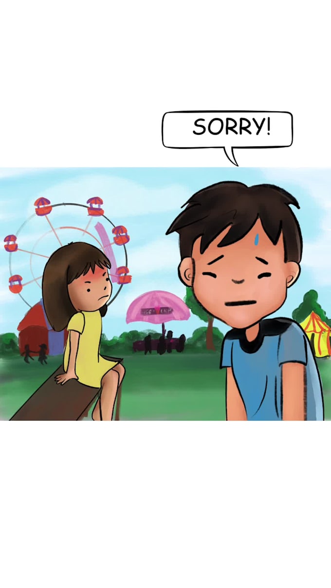 make a professional storyboard and cartoon comic strip