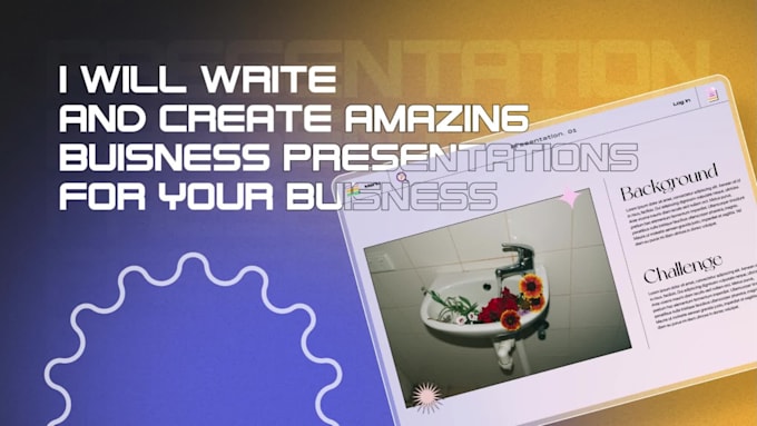 write content and make company profile presentation for your business