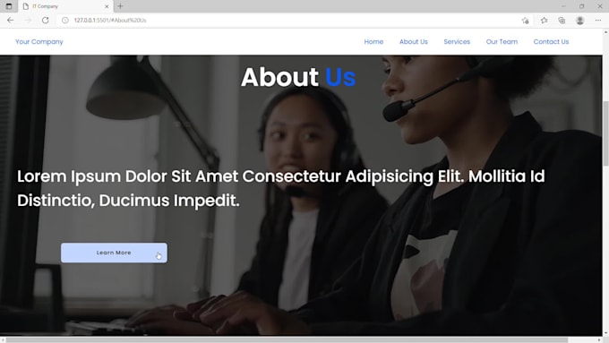 html and CSS design for your website