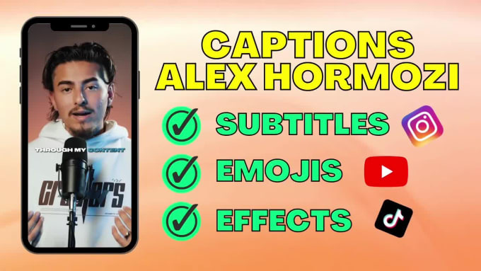 Edit Insta Reels Tiktok Shorts With Alex Hormozi Captions By