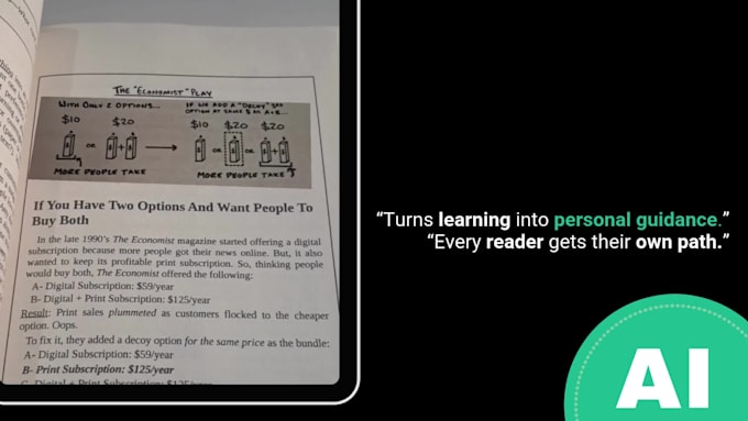 create ar with ai learning experience with dashboard and analytics