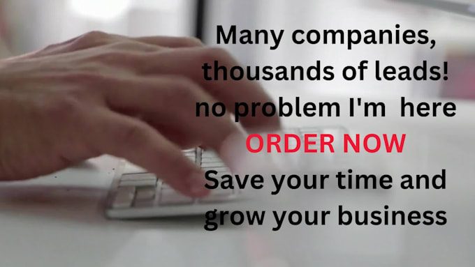 do b2b lead generation, web research and email list building