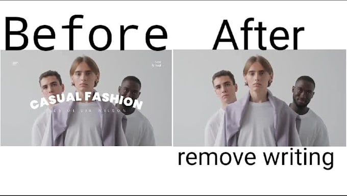 remove,add or replace text clean up on your image and video