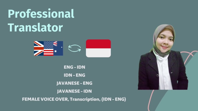 Translate English To Indonesia, Voice Over English Or Indonesia By ...