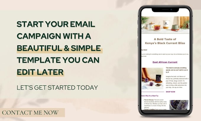 create a canva easy to edit email template for mailchimp USA seller