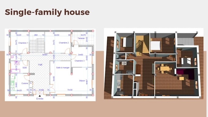draw a 2d architectural floor plan