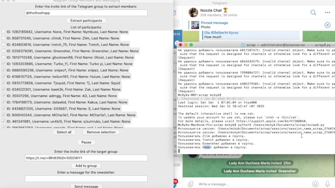 do web  telegram bot scraper and clicker automations telegram