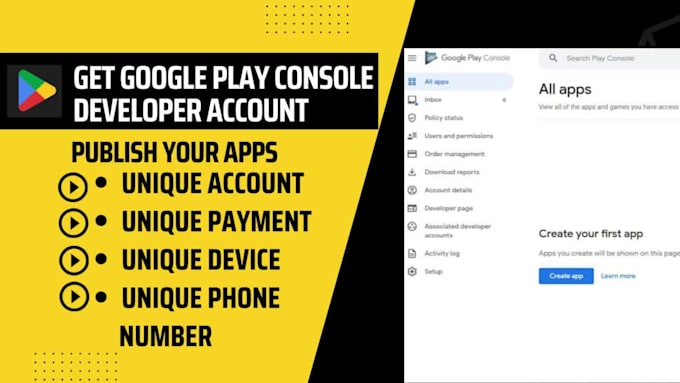 Create google play console developer account for your apps by ...
