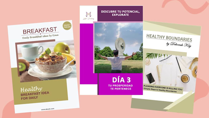 design a professional e book, workbook, and PDF layout