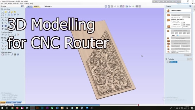 Make Any Kind Of 2d 3d Carving Models For Cnc Machine By Tanvir Ahmed96 Fiverr