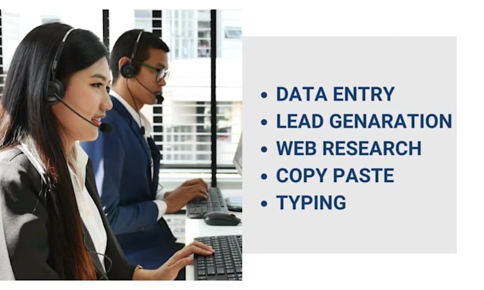do data entry, copy paste, web research, web scraping, and excel data entry