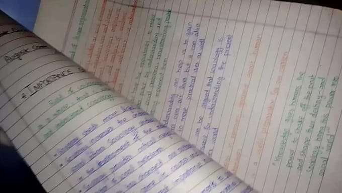 Do handwriting notes and letters by Jameela067 | Fiverr