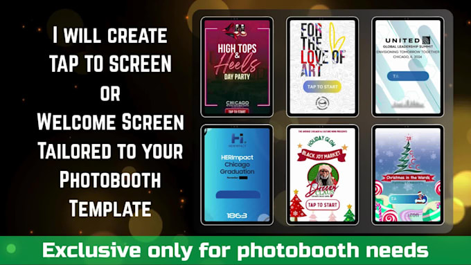 design photobooth start screen animation