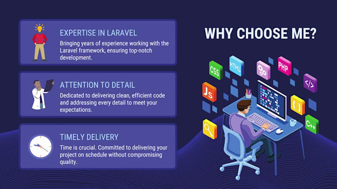 develop and modify custom laravel application