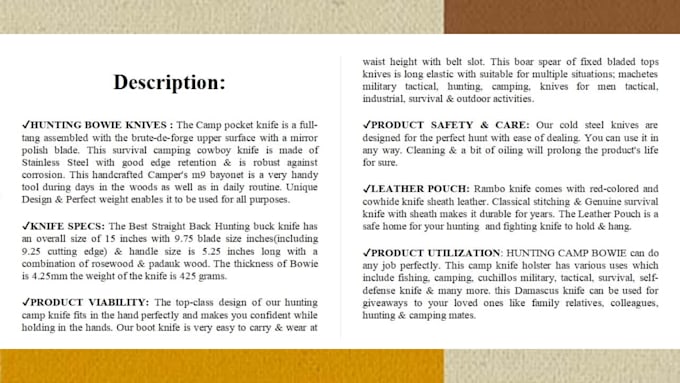 write persuasive amazon product listing, SEO amazon description