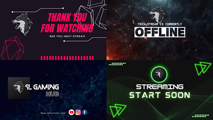 design stream start ,end video,fb cover ,you tube cover