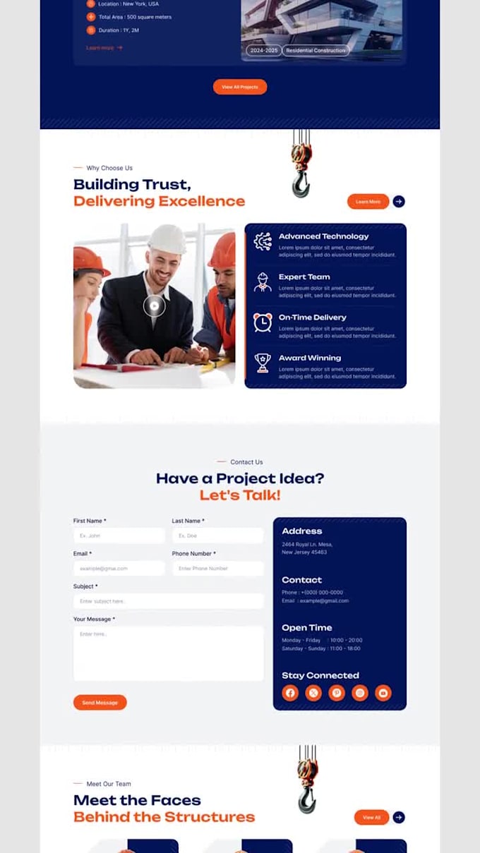 unique and creative website landing page UI UX design