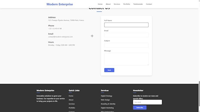création de site web personnalisé