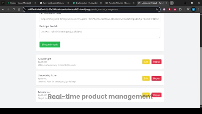 build a modern fullstack business website with dashboard