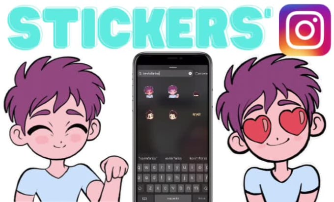 Create animated gif stickers for instagram stories by Kevinfm_art | Fiverr