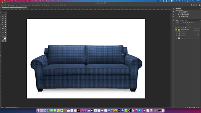 do a custom PSD sofa mockup for apply your fabrics