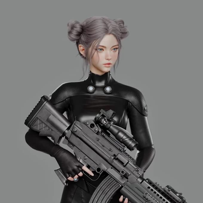 create 3d weapon model gun models and props models for your game