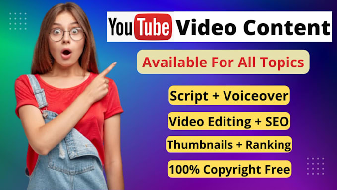 be your youtube video content creator and video editor