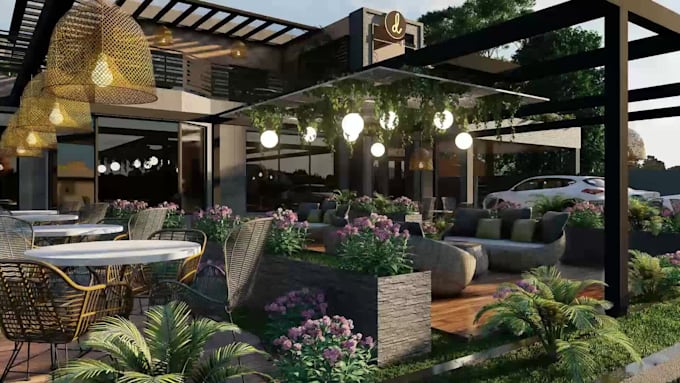 design restaurant, hotel, cafe, bar, office interior