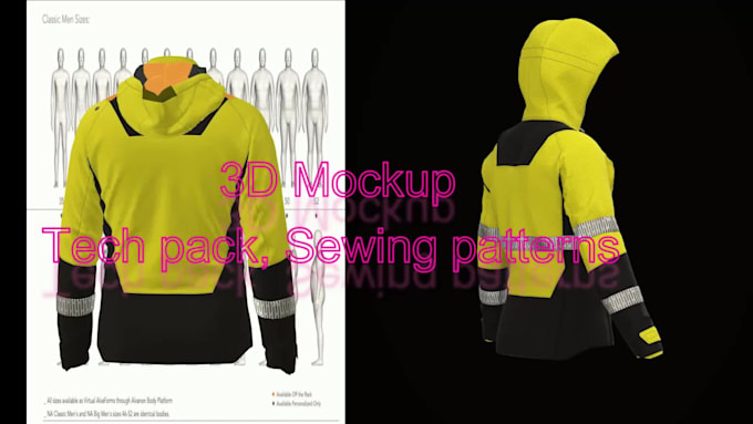 specialize in sewing patterns, 3d clothing mockups