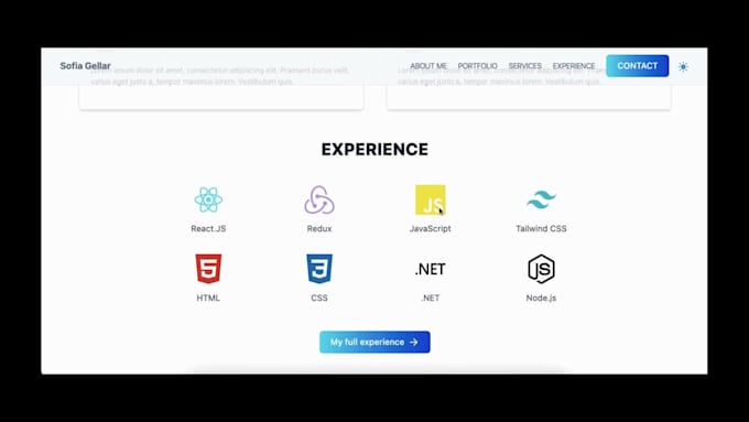 Create responsive portfolio website using react and tailwind by ...