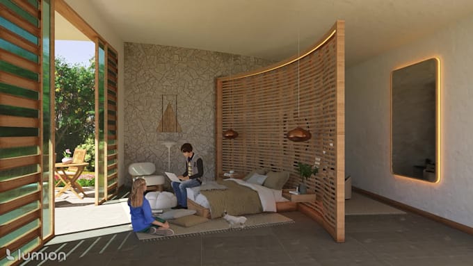 create a realistic interior design