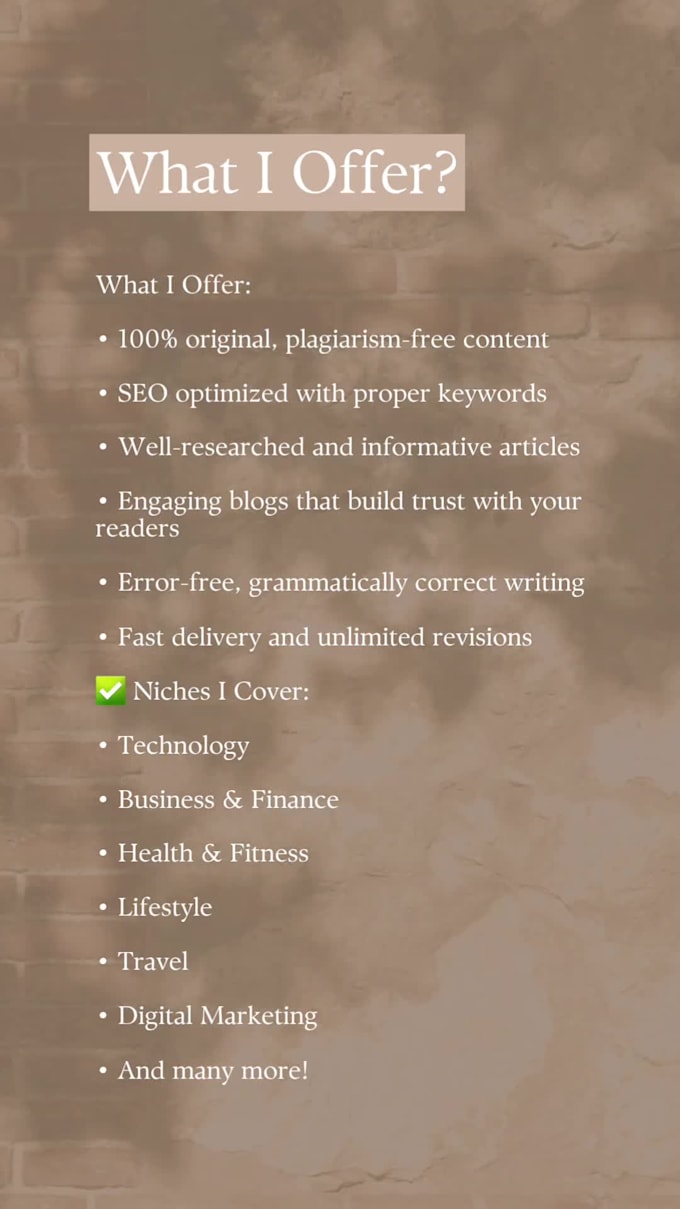 write high quality SEO optimized content blog posts and articles