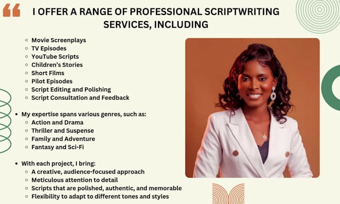 write captivating screenplay movie script scriptwriting screenwriting tv pilot