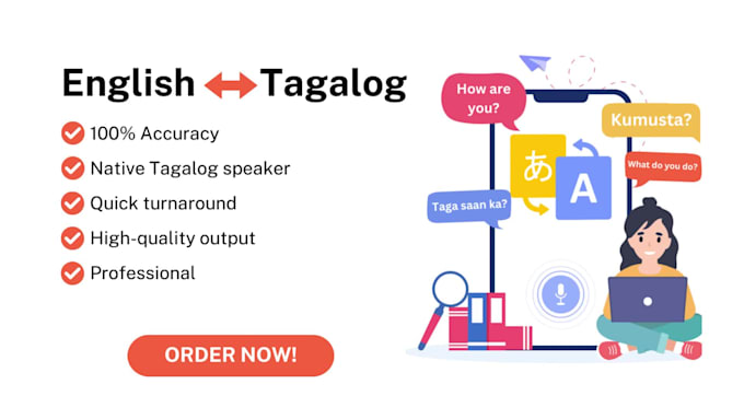 accurately translate english to tagalog vv, small files