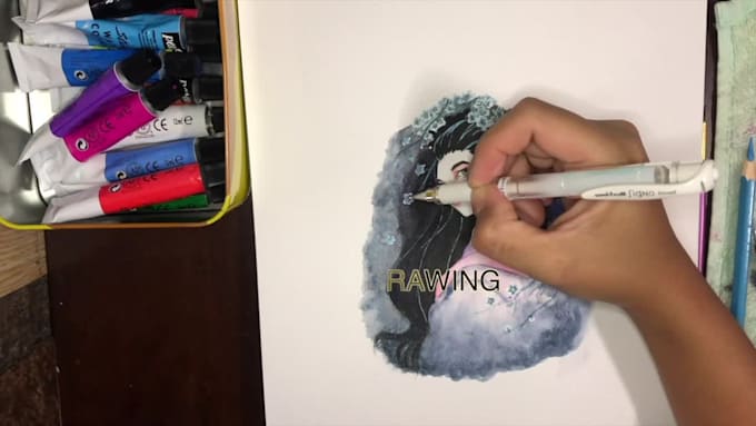 hand paint watercolor portraits for you