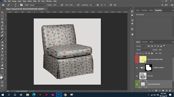 realistic photoshop mockup with smart object product