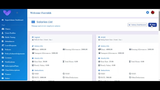 develop custom employee management system hrms payroll erp web application