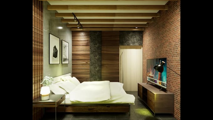 make a bedroom interior design with specific concept