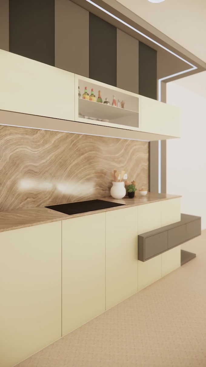 design and render stunning 3d kitchen and interior spaces with photoreal visuals