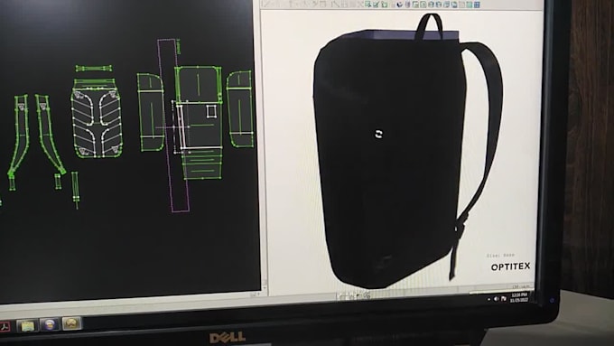 design custom bags with 3d renders, patterns, and tech packs